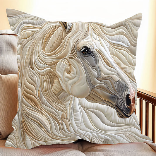 Running White Horse XR0207007CL Quilt Pillow Case