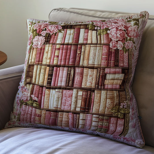 Pink Bookshelf WU0702047CL Quilt Pillow Case