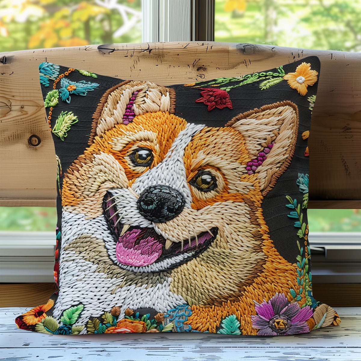 Funny Corgi XR1607013CL Quilt Pillow Case