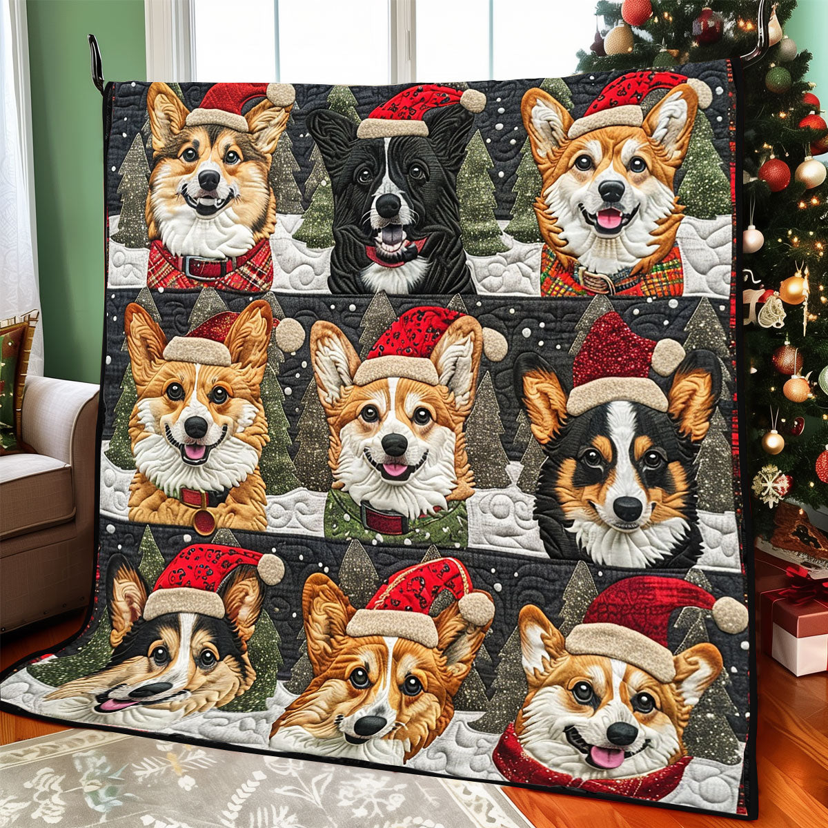 Cozy Corgi XR1308025CL Quilt