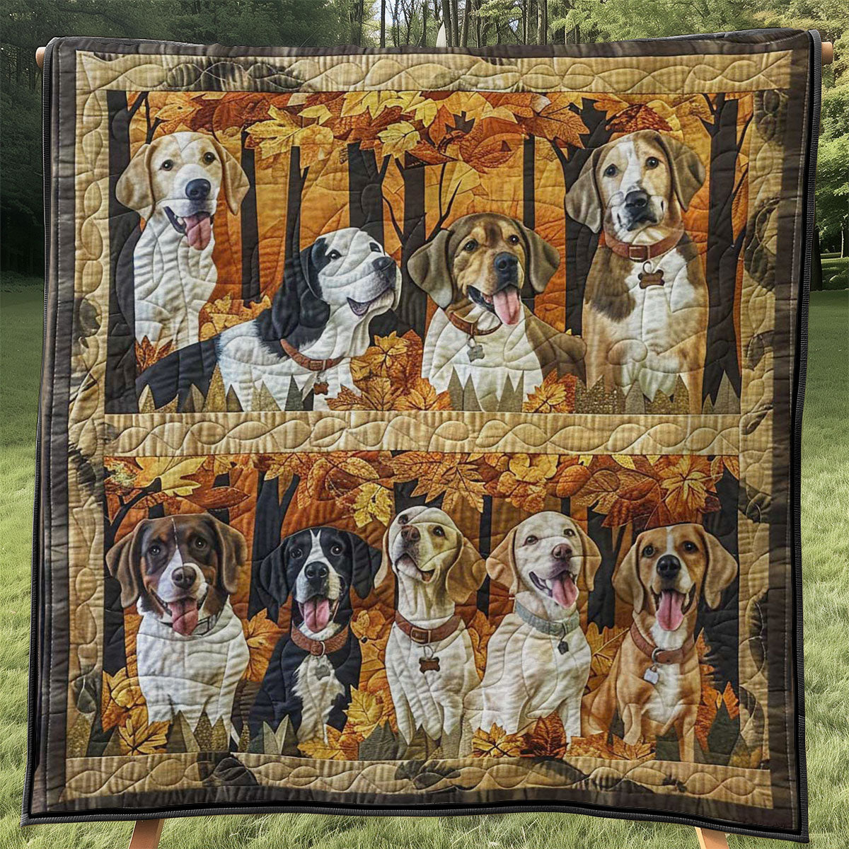 Autumn Labrador WJ1308001CL Quilt