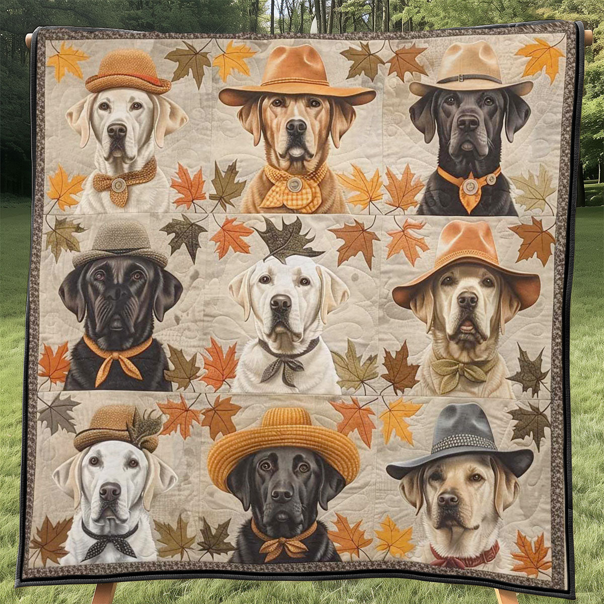 Autumn Labrador WJ1908001CL Quilt