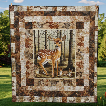 Baby Deer In The Wood WJ0909001CL Quilt