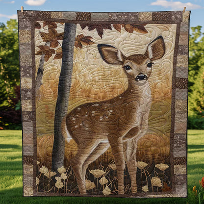 Baby Deer In The Wood WJ0909002CL Quilt
