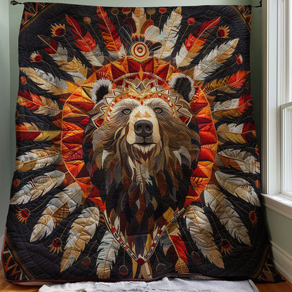 Bear Native American WJ1007023CL Quilt