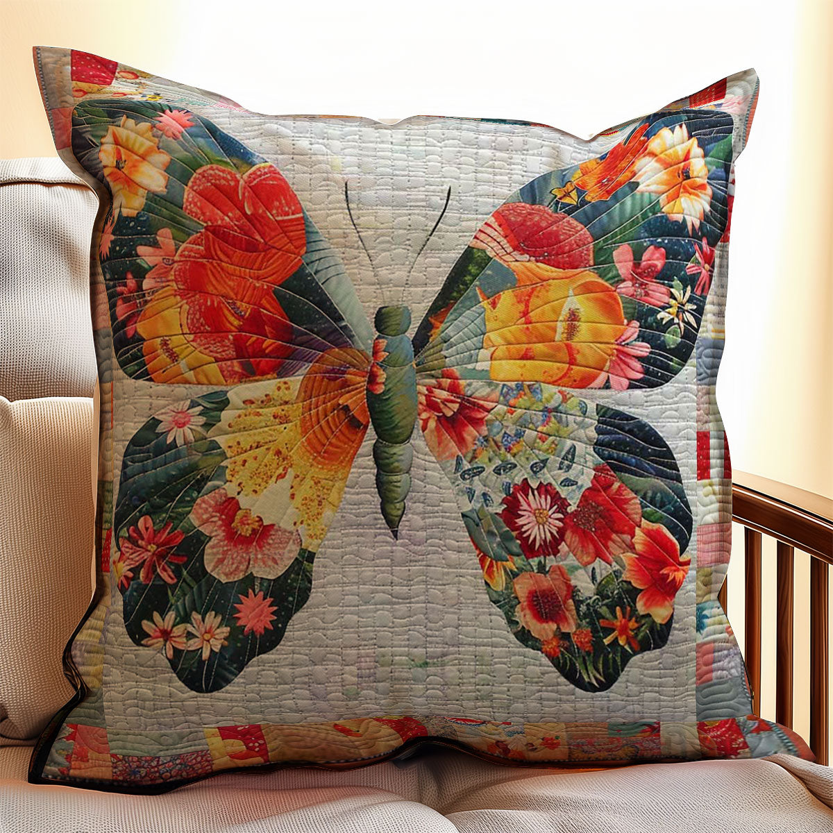 Butterflies WJ2407039CL Quilt Pillow Case