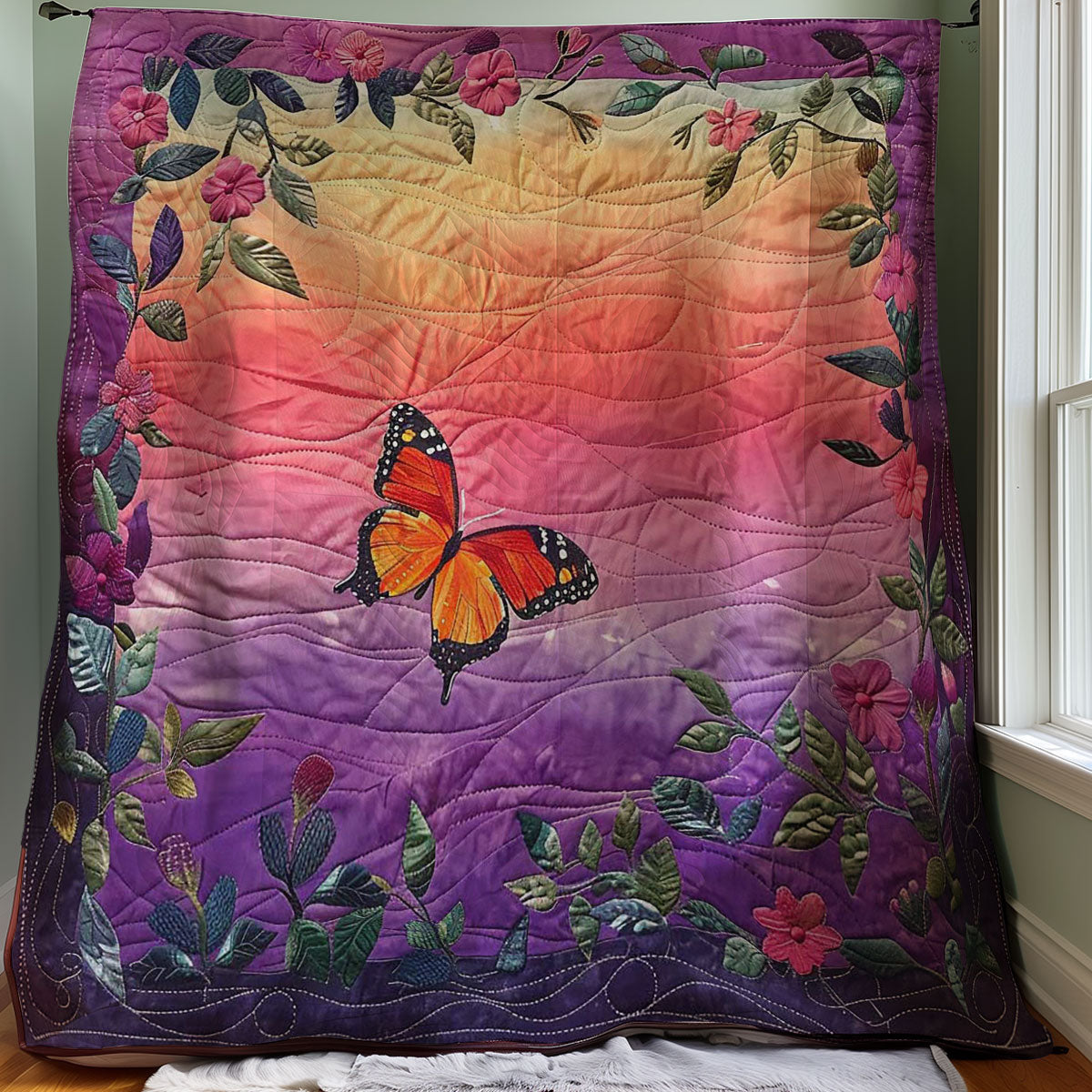 Sunset Butterfly WJ1507010CL Quilt