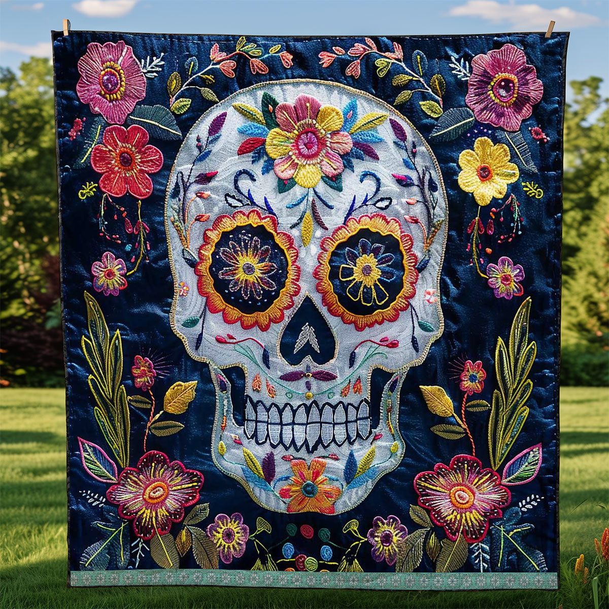 Calavera Sugar Skull WJ1709001CL Quilt