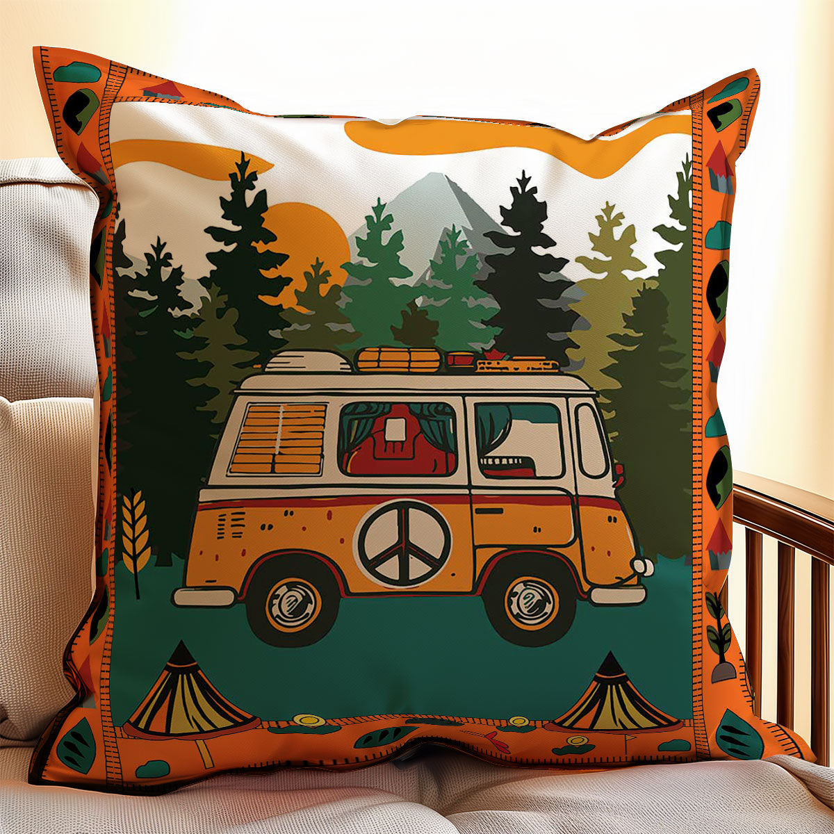 Camper Van WJ0308045CL Quilt Pillow Case