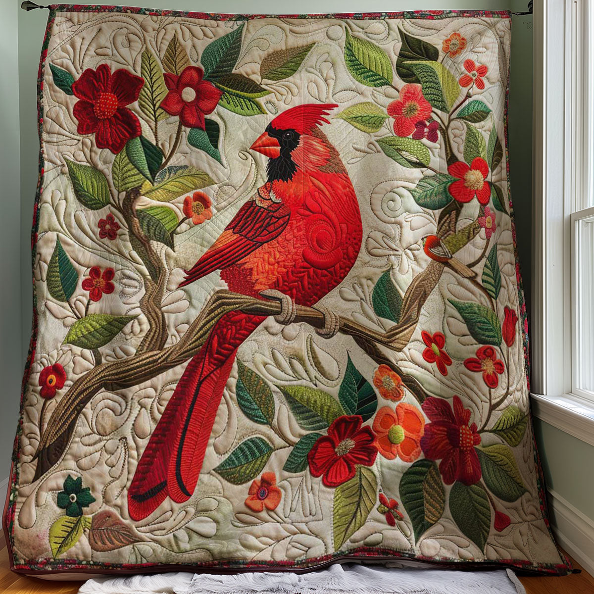 Red Cardinal WJ2607003CL Quilt