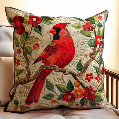 Red Cardinal WJ2607045CL Quilt Pillow Case