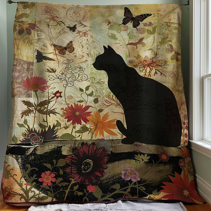 Cat By The Fountain WJ2207013CL Quilt