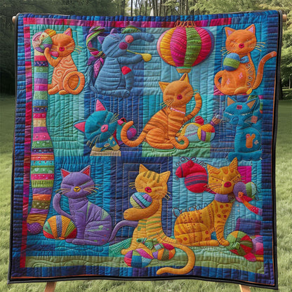 Cat In The Colorful Yarn World WJ1508006CL Quilt