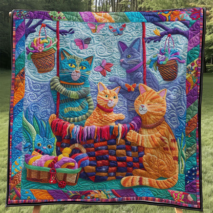 Cat In The Wool Basket WJ1308008CL Quilt