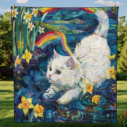 Cat Playing In The Water WJ2708005CL Quilt