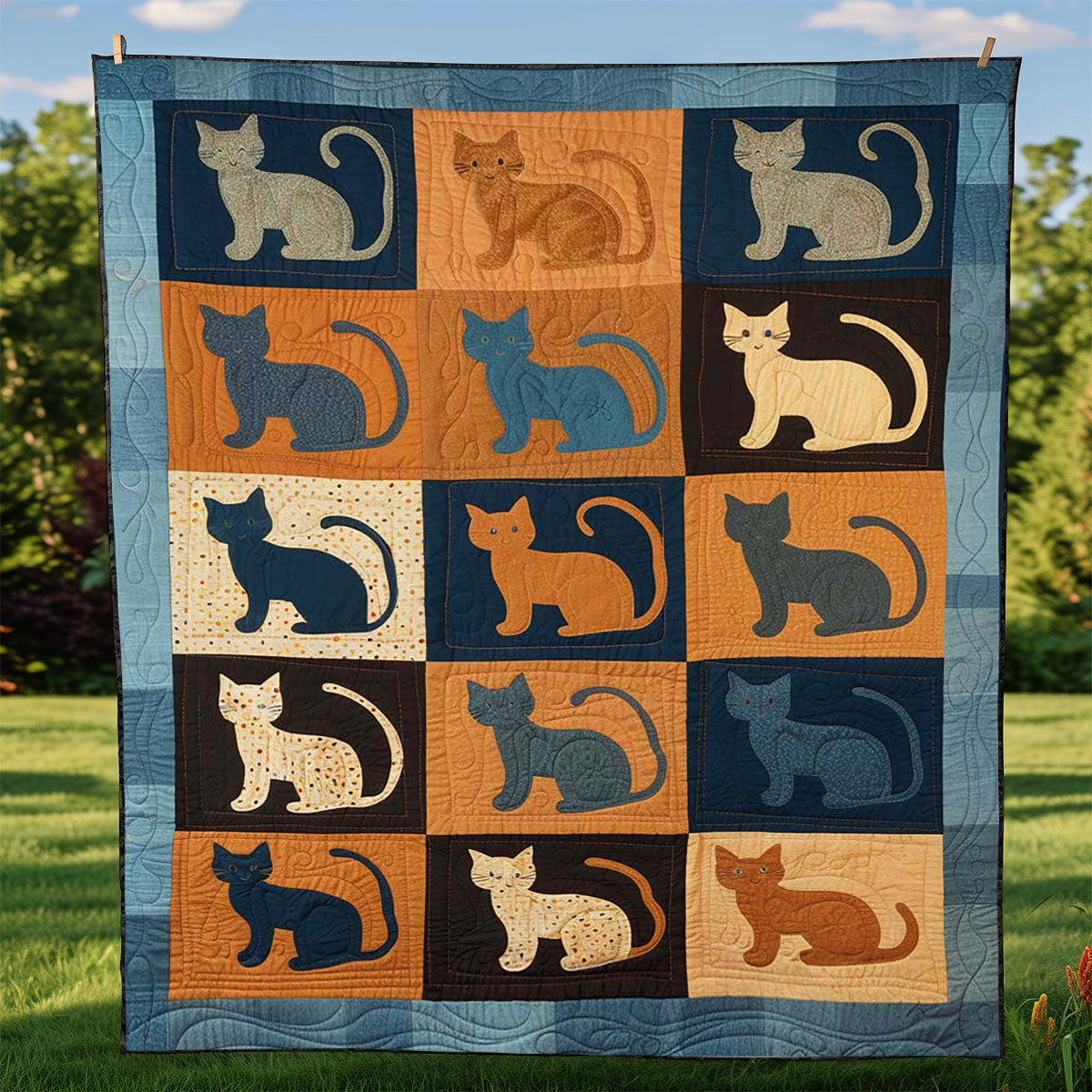 Cat Shape WJ2208001CL Quilt