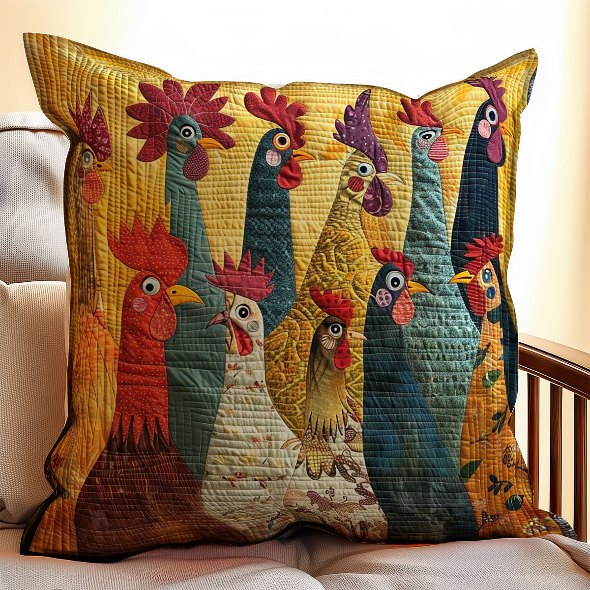 Chicken WJ0608044CL Quilt Pillow Case