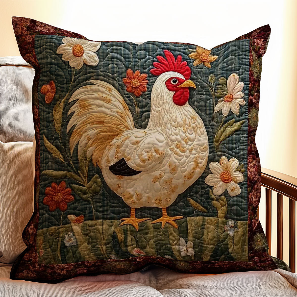 Chicken WJ0808042CL Quilt Pillow Case