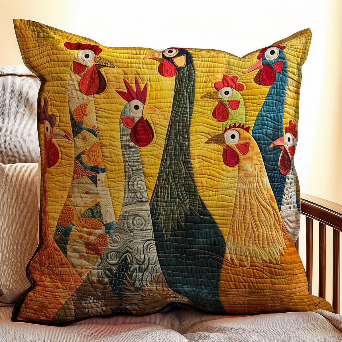 Chicken WJ3007045CL Quilt Pillow Case