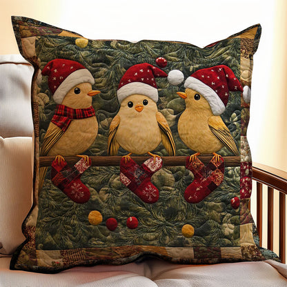 Christmas Bird WJ0808043CL Quilt Pillow Case