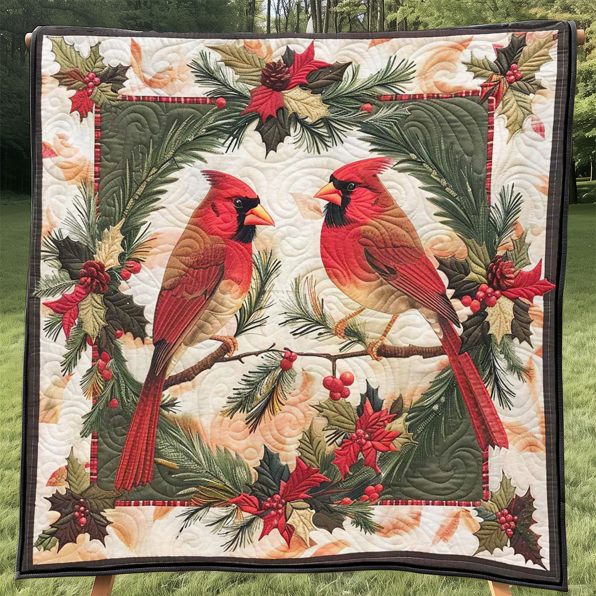 Christmas Cardinal WJ1908008CL Quilt