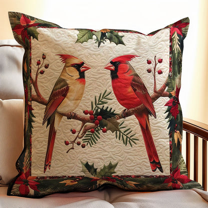 Christmas Cardinal WJ2008030CL Quilt Pillow Case