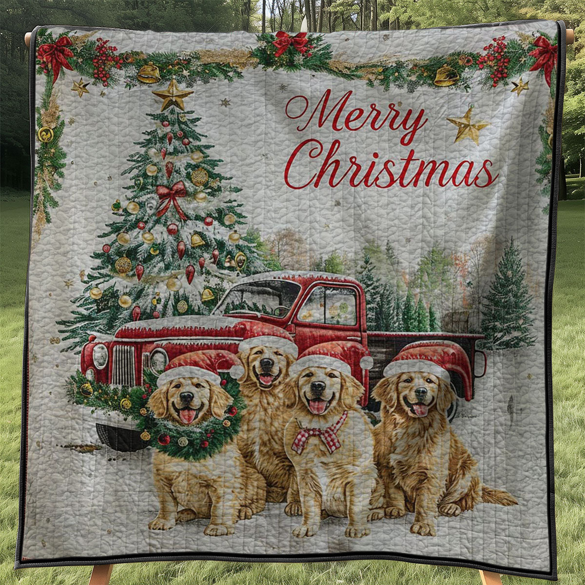 Christmas Dog WJ3107011CL Quilt