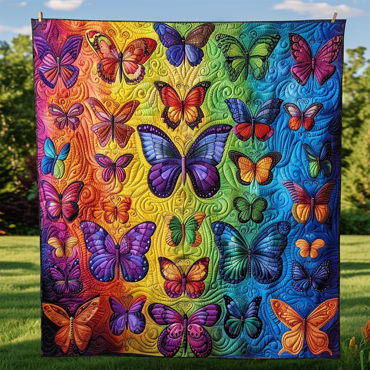 Colorful Butterflies WJ2308003CL Quilt