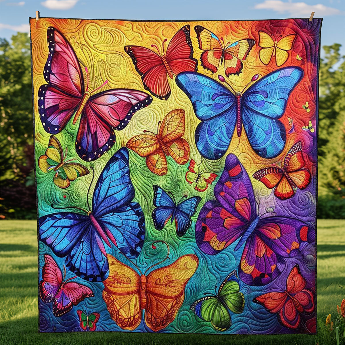 Colorful Butterflies WJ2608001CL Quilt