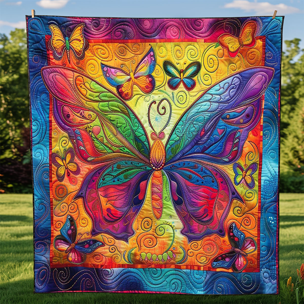 Colorful Butterflies WJ2608003CL Quilt