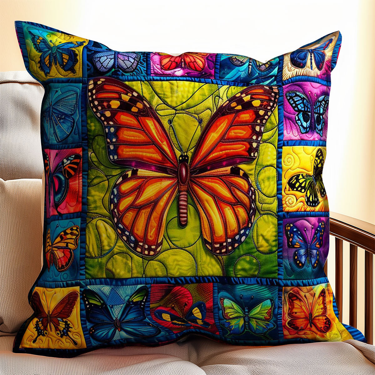 Colorful Butterflies WJ2708038CL Quilt Pillow Case