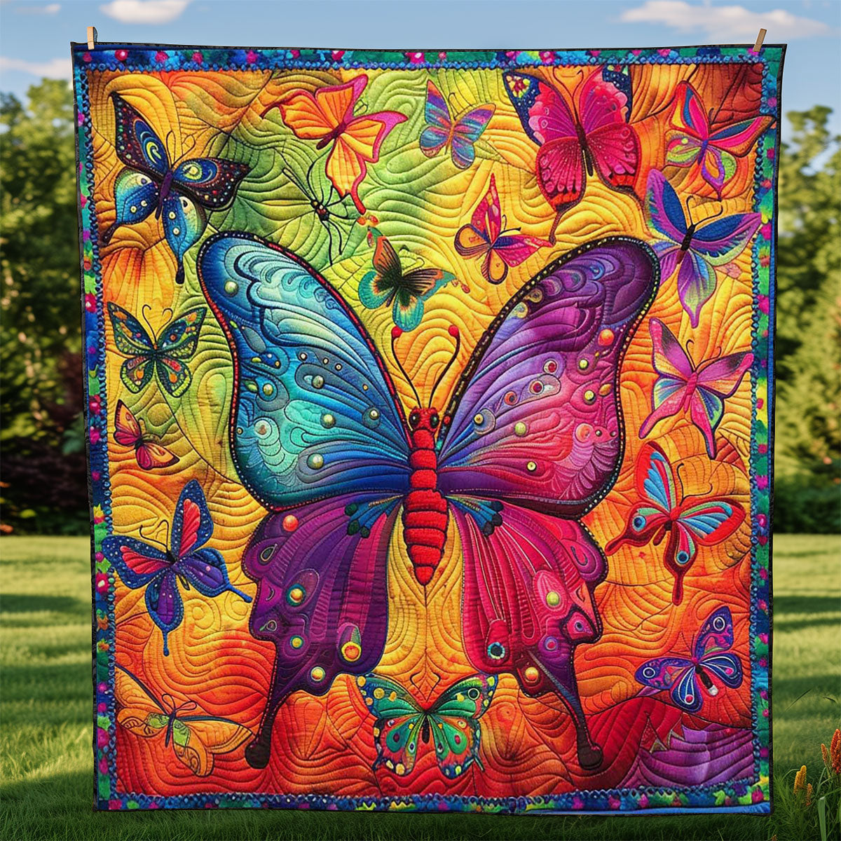 Colorful Butterfly WJ2308005CL Quilt