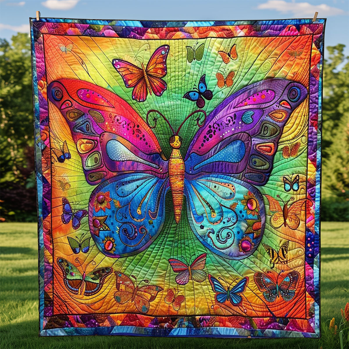 Colorful Butterfly WJ2308006CL Quilt