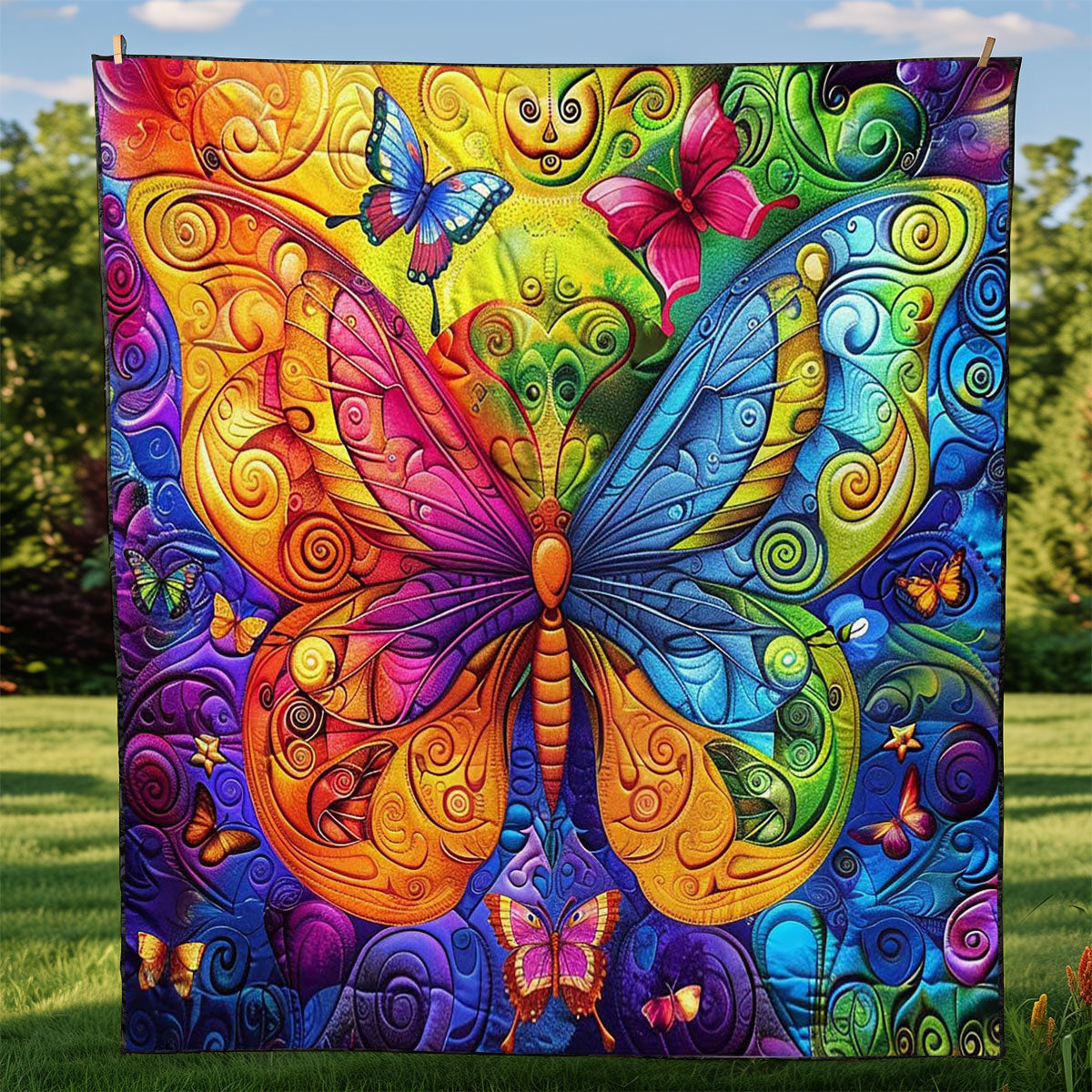 Colorful Butterfly WJ2308007CL Quilt