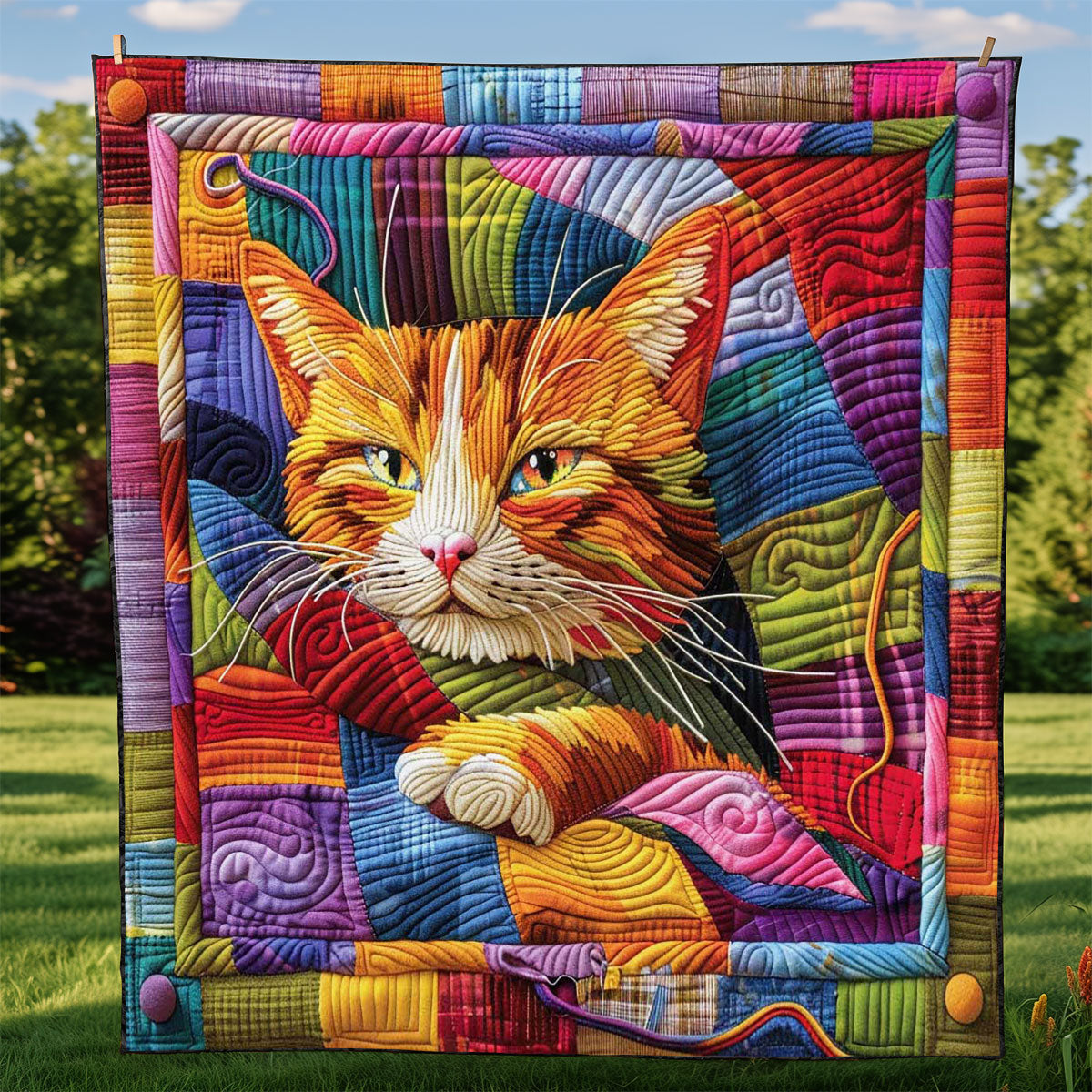 Colorful Cat WJ2708011CL Quilt