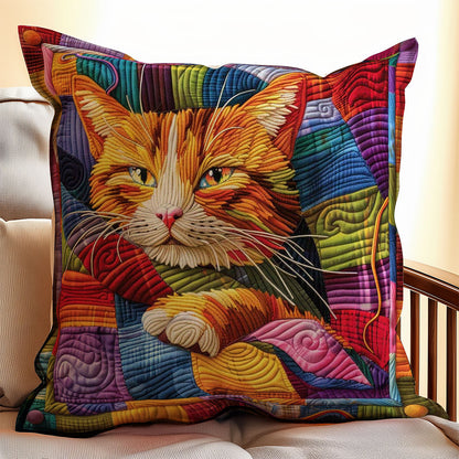 Colorful Cat WJ2708039CL Quilt Pillow Case