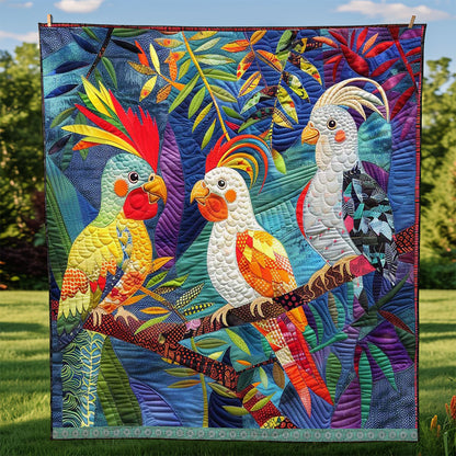 Colorful Cockatiels WJ1609003CL Quilt