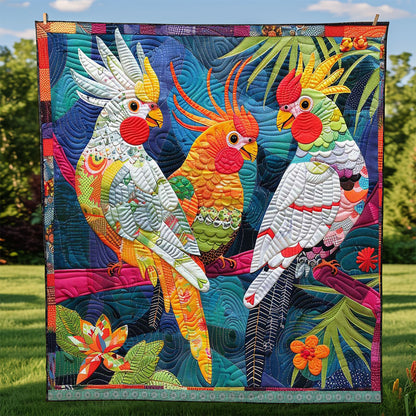 Colorful Cockatiels WJ1609004CL Quilt