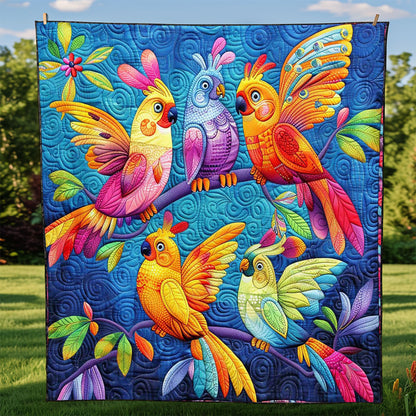 Colorful Cockatiels WJ2308010CL Quilt