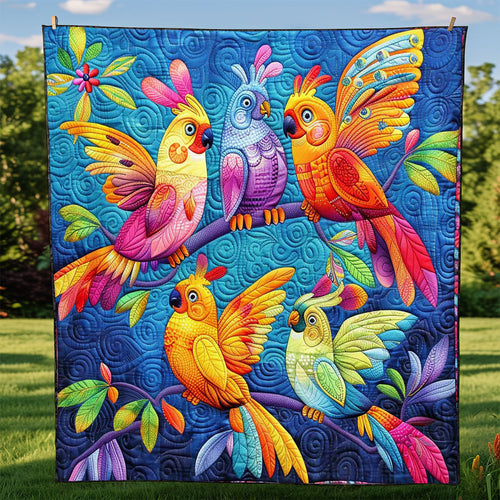 Colorful Cockatiels WJ2308010CL Quilt