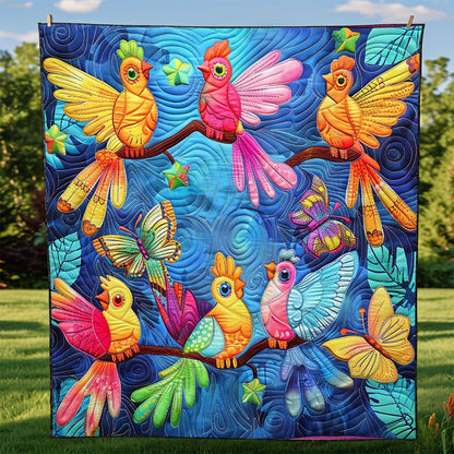 Colorful Cockatiels WJ2308011CL Quilt
