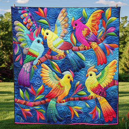 Colorful Cockatiels WJ3008011CL Quilt