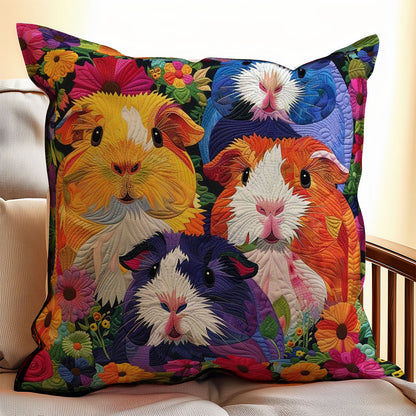 Colorful Flower Guinea Pigs WJ2708040CL Quilt Pillow Case