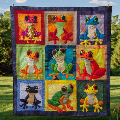 Colorful Frogs WJ2208005CL Quilt