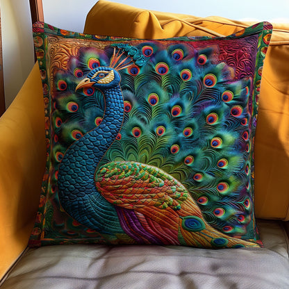 Colorful Peacock WJ1609040CL Quilt Pillow Case