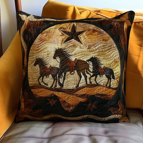 Cowboy Horse WJ1110033CL Quilt Pillow Case