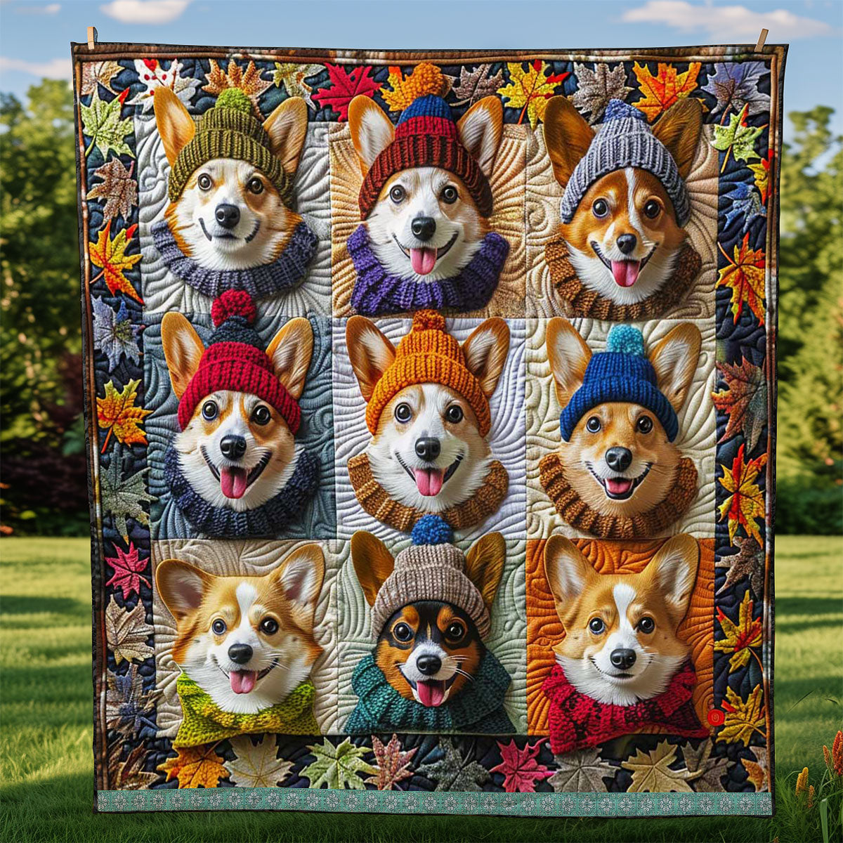 Cute Corgi WJ1609006CL Quilt