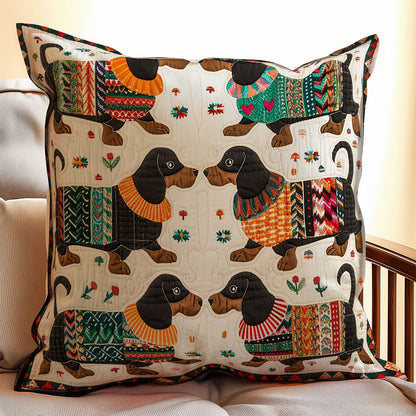 Cute Dachshunds WJ3107044CL Quilt Pillow Case