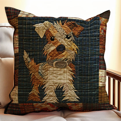 Cute Terrier Dog WJ3107045CL Quilt Pillow Case