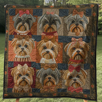 Cute Yorkshire Terrier Dogs WJ3107018CL Quilt